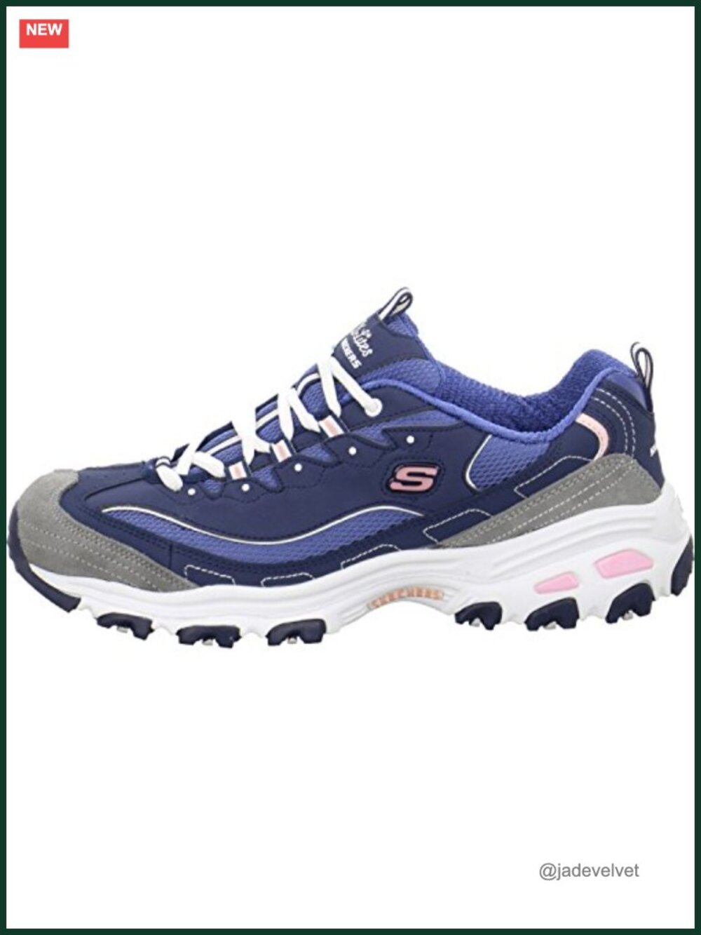 Skechers D'Lites New Journey Lace-Up Fashion Sneaker Wedge Heel